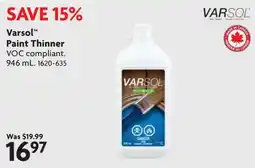 Home Hardware Varsol paint thinner offer