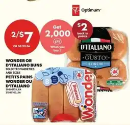 Loblaws Wonder or D'italiano buns offer