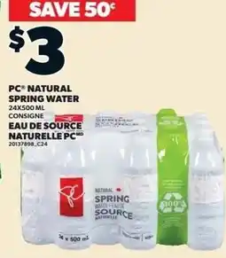 Loblaws PC natural spring water offer