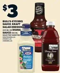 Loblaws Bull's-eye bbq sauce kraft salad dressing sauce diana sauce offer