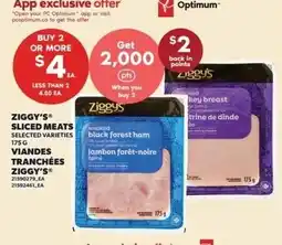 Loblaws Ziggy's sliced meats selected varieties offer