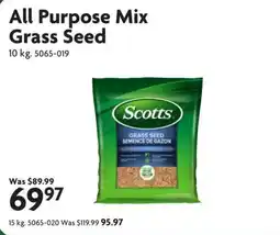 Home Hardware Scotts All Purpose Mix Grass Seed offer