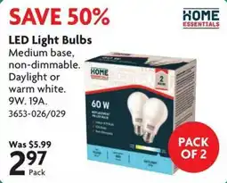 Home Hardware Home essentials led light bulbs offer