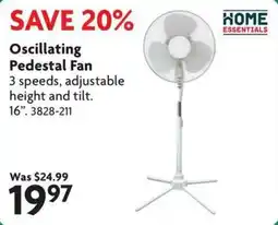 Home Hardware Home Essentials Oscillating Pedestal Fan offer