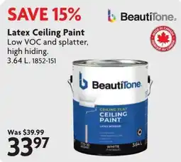 Home Hardware Beautitone latex ceiling paint offer
