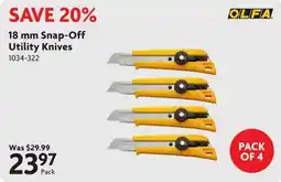 Home Hardware Olfa 18 mm Snap-Off Utility Knives offer
