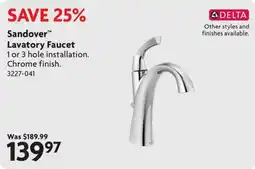 Home Hardware Delta Sandover Lavatory Faucet offer