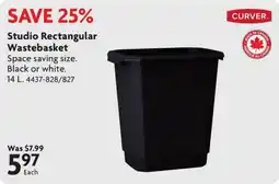 Home Hardware Curver studio rectangular wastebasket offer