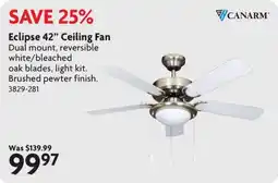 Home Hardware Canarm eclipse 42" ceiling fan offer