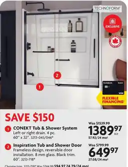 Home Hardware Technoform Conekt Tub & Shower System offer