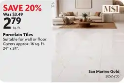 Home Hardware MSI Porcelain Tiles offer
