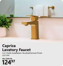 Home Hardware Capriza Lavatory Faucet offer
