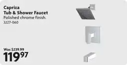 Home Hardware Capriza tub & shower faucet offer