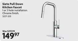 Home Hardware Siete Pull Down Kitchen Faucet offer