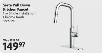 Siete Pull Down Kitchen Faucet