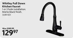 Home Hardware Whitley pull down kitchen faucet offer