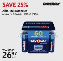 Home Hardware Rayovac alkaline batteries offer