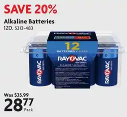 Home Hardware Rayovac alkaline batteries offer