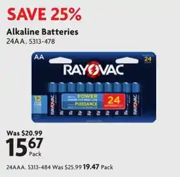 Home Hardware Rayovac alkaline batteries offer