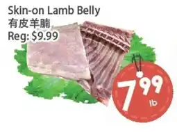 Fresh Palace Supermarket Skin-on Lamb Belly offer