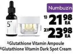 H-Mart Numbuzin Glutathione Vitamin Ampoule Glutathione Vitamin Dark Spot Cream offer