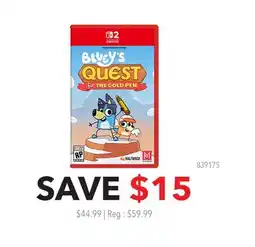 GameStop Bluey's Quest for the Gold Pen offer