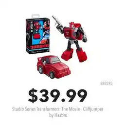 GameStop Studio Series Transformers: The Movie - Cliffjumper by Hasbro offer