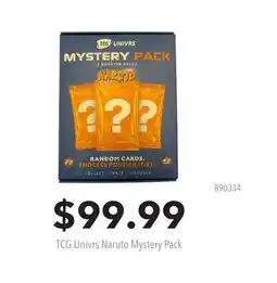 GameStop TCG Univrs Naruto Mystery Pack offer