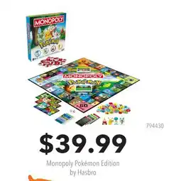 GameStop Monopoly Pokémon Edition by Hasbro offer