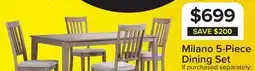 Leon's Milano 5-Piece Dining Set - Beige offer