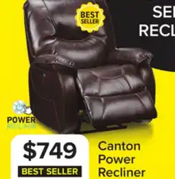Leon's Canton Power Recliner - Dark Brown offer
