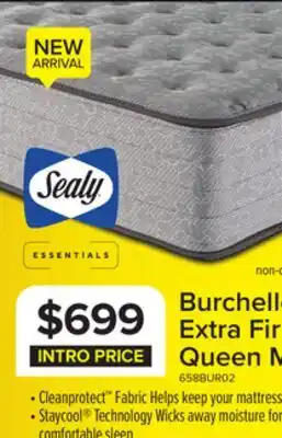 Leon's Sealy Burchelle Extra Firm Tight Top Queen Mattress offer