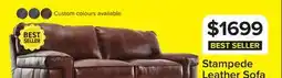 Leon's Stampede Leather Sofa offer