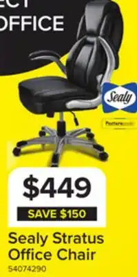 Leon's Stratus Sealy Posturepedic Office Chair - Black offer