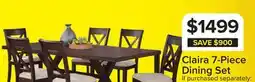 Leon's Claira 7-Piece Extendable Dining Set - Rustic Brown offer