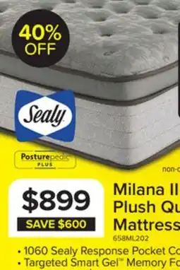 Leon's Sealy Posturepedic Plus Sterling Hera Plush Euro Top Queen Mattress offer