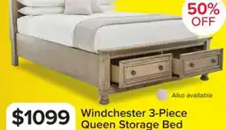 Leon's Windchester 3-Piece Queen Storage Bed - Grey offer