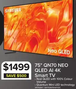 Leon's Samsung 75 Neo QLED QN70H 4K Vision AI Smart TV - QN75QN70HAFXZC offer