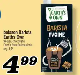 Marché Richelieu BOISSON BARISTA EARTH'SOWN | EARTH'SOWN BARISTA DRINK offer