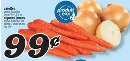 Marché Richelieu CAROTTES OU OIGNONS JAUNES | CARROTS OR YELLOW ONIONS offer