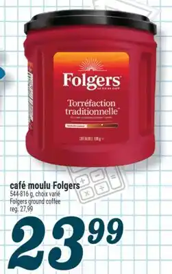Marché Richelieu CAFÉ MOULU FOLGERS | FOLGERS GROUND COFFEE offer