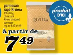 Marché Richelieu PARMESAN RÂPÉ RIVIERA | RIVIERA SHREDDED PARMESAN offer