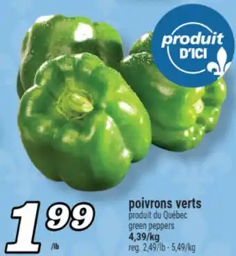 Marché Richelieu POIVRONS VERTS | GREEN PEPPERS offer