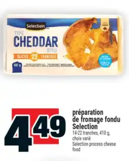 Super C préparation de fromage fondu Selection | Selection process cheese food offer