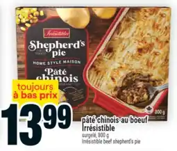 Super C pâté chinois au boeuf Irrésistible | Irresistible beef shepherd's pie offer