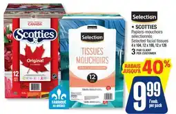 Jean Coutu SELECTION, SCOTTIES Selected facial tissues offer