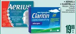 Jean Coutu AERIUS, CLARITIN Allergy Selected products offer