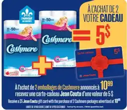 Jean Coutu Cashmere packages advertised offer