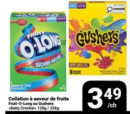 Pasquier Collation à saveur de fruits Fruit-O-Long ou Gushers Betty Crocker offer