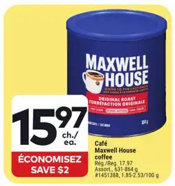 Giant Tiger Maxwell House coffee offer